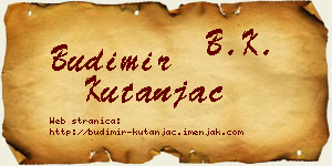 Budimir Kutanjac vizit kartica